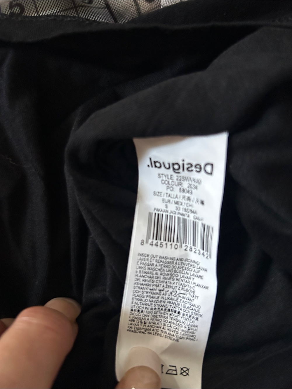 NWT DESIGUAL NEWS PRINT DRESS S - Picture 15 of 15
